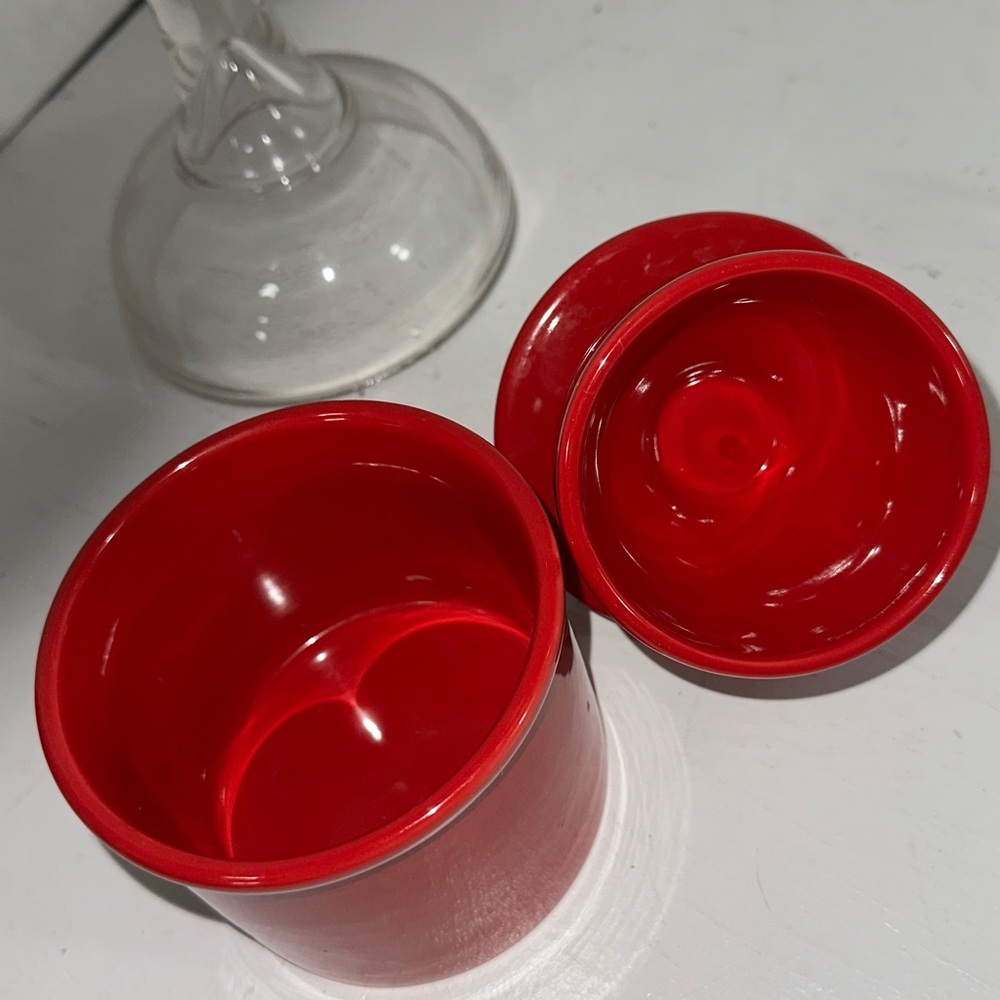 Butter bell red ceramic - Picture 4 of 7